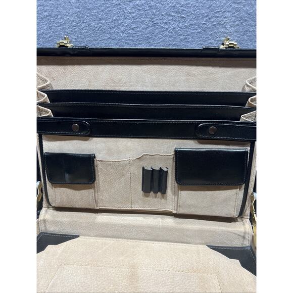 Vintage Black Combination Lock Hardshell Briefcase - Picture 8 of 16